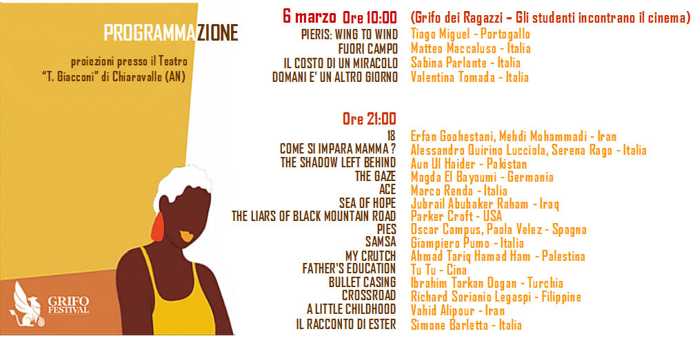 Grifo Festival - Proiezioni Cortometraggi del 8 Marzo 2025